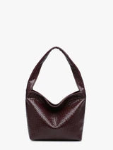 Selena Faux Woven Hobo w/ Zip Closure
