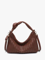 Morgan Woven Crossbody/Shoulder Bag w/ Knotted Handle