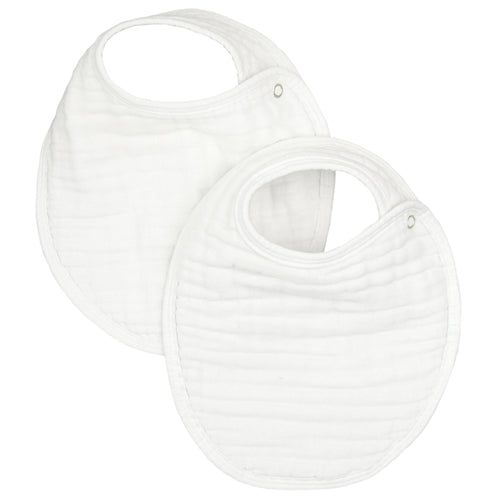 Muslin Bib 2 pack  White