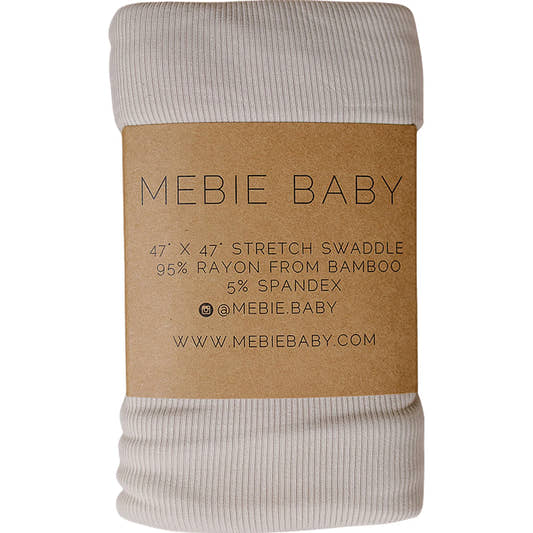 Taupe Ribbed bamboo Stretch Swaddle
