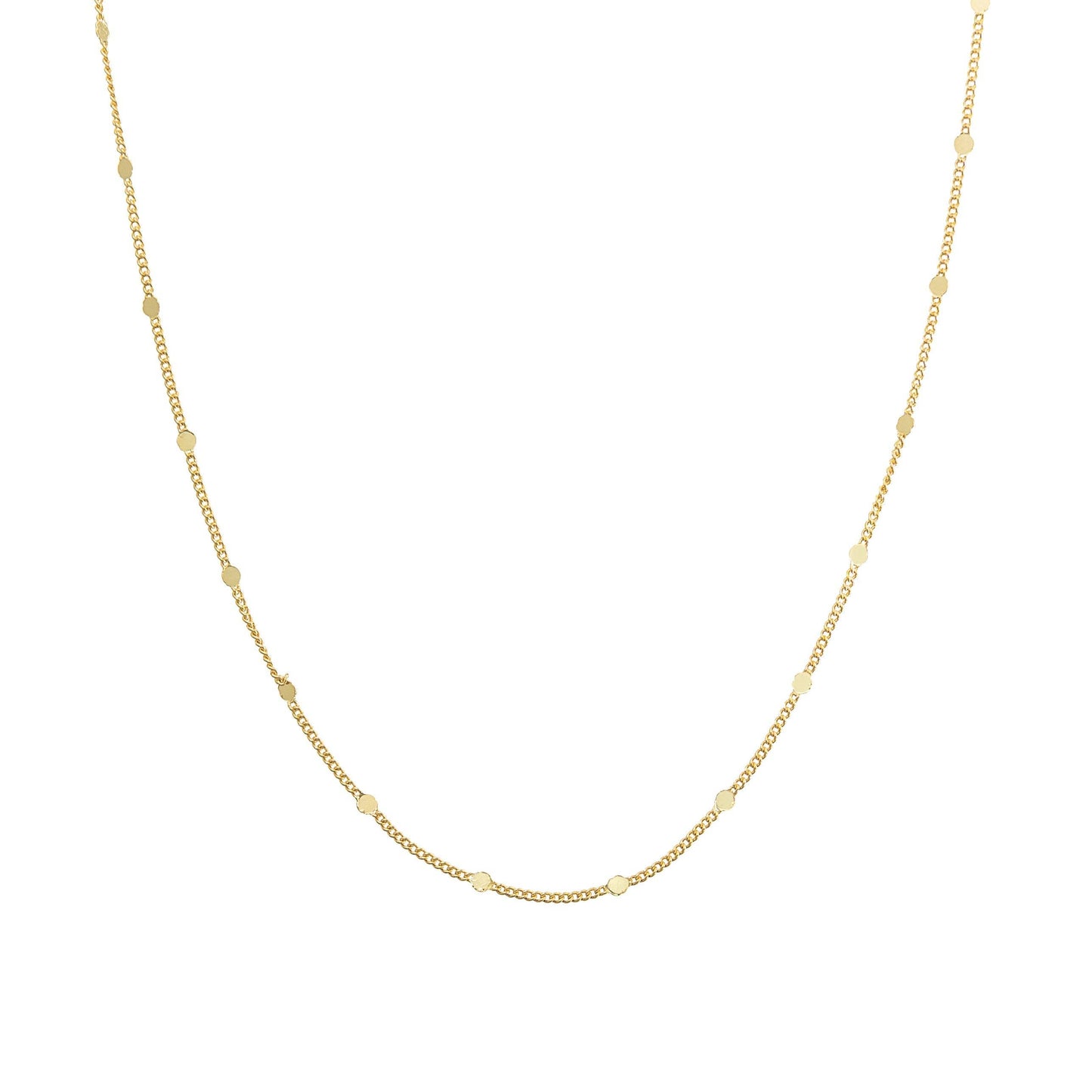 18K Gold Dainty Reflective Choker
