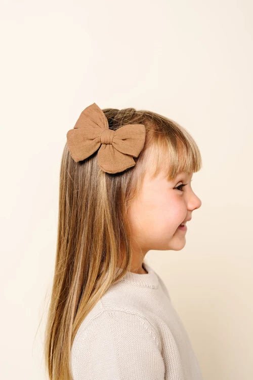 Adventure Bow - Cinnamon Alligator Clip - Three:Twelve Boutique - Lou Lou & Company
