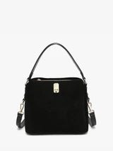 Allison Faux Suede Multi-Compartment Satchel - Three:Twelve Boutique - JEN & CO