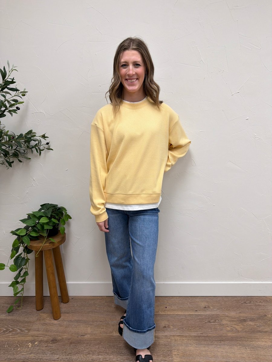 Always On Crew Twofer Pullover - Three:Twelve Boutique - By Together