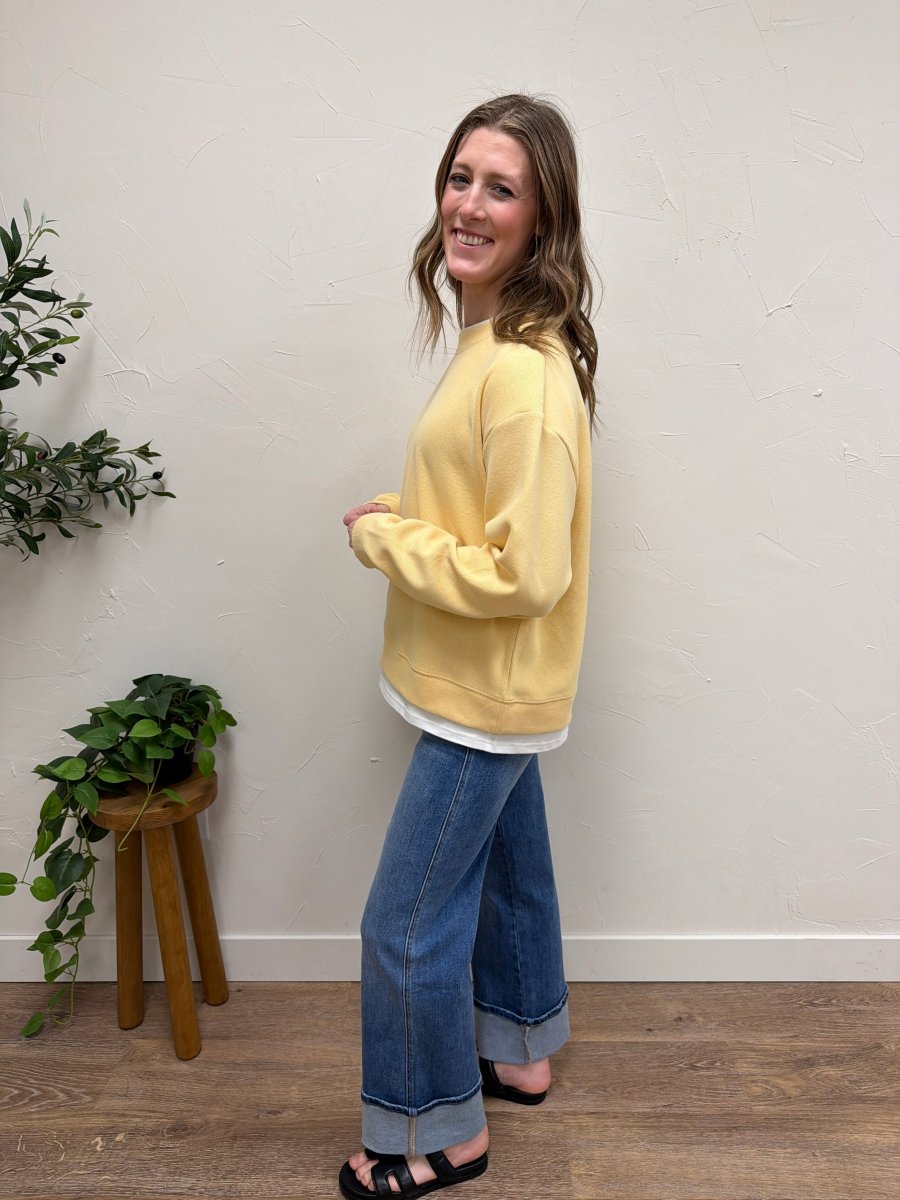 Always On Crew Twofer Pullover - Three:Twelve Boutique - By Together