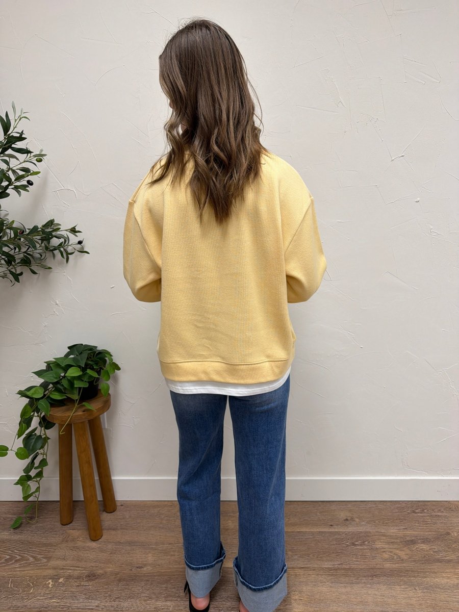 Always On Crew Twofer Pullover - Three:Twelve Boutique - By Together