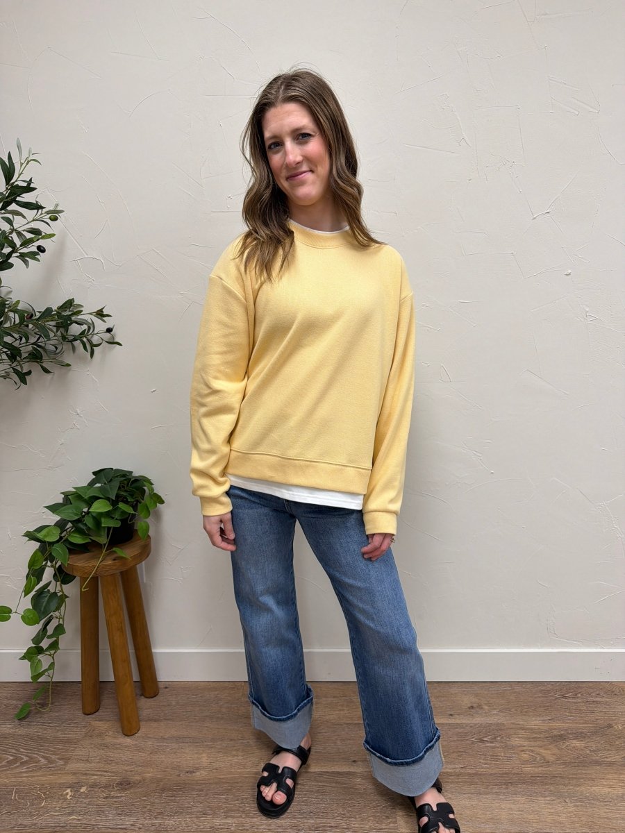 Always On Crew Twofer Pullover - Three:Twelve Boutique - By Together