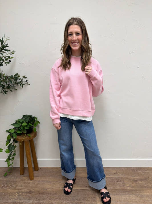 Always On Crew Twofer Pullover - Three:Twelve Boutique - By Together