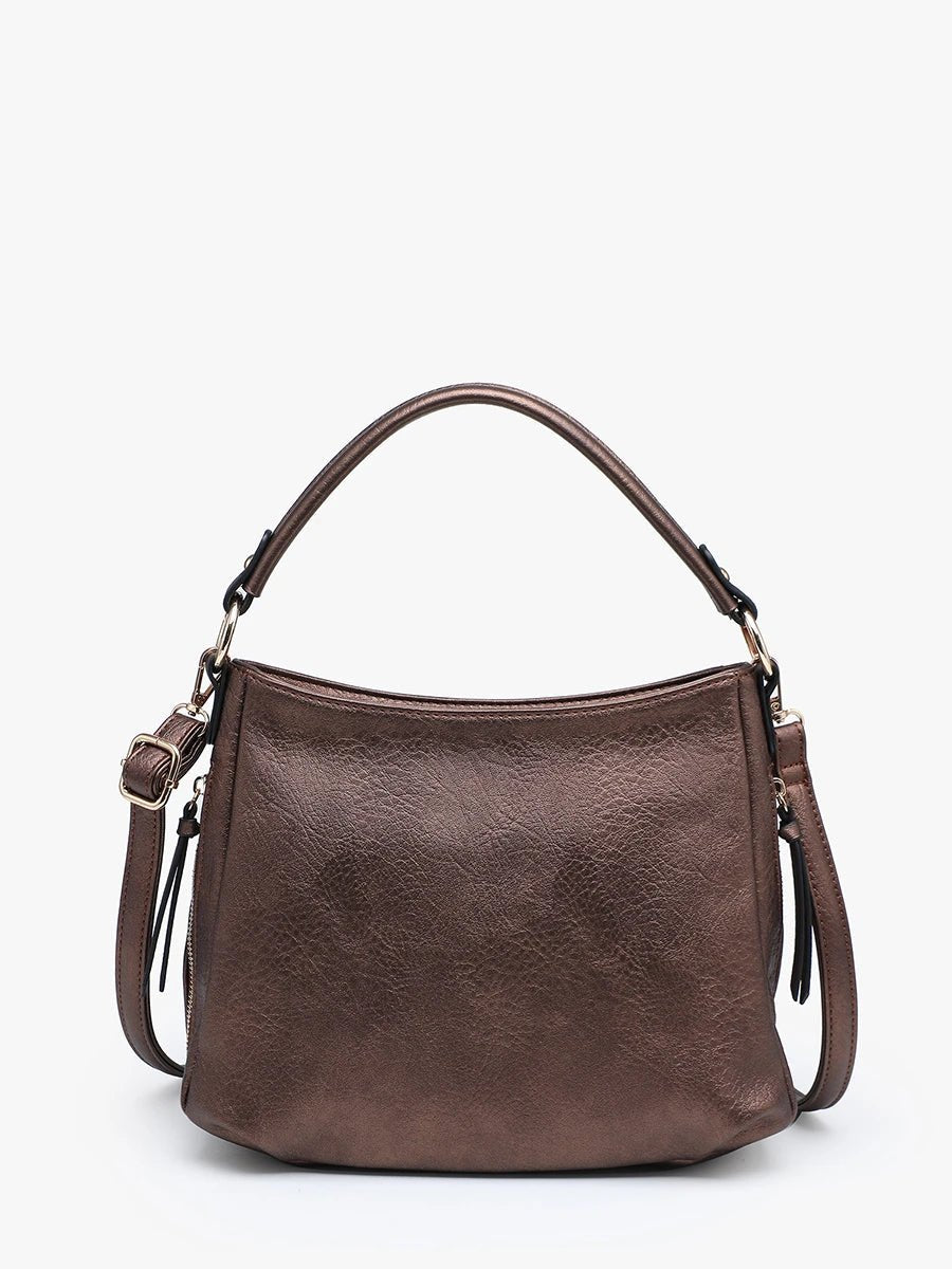Amari Structured Satchel w/ Dual Side Pockets - Three:Twelve Boutique - JEN & CO