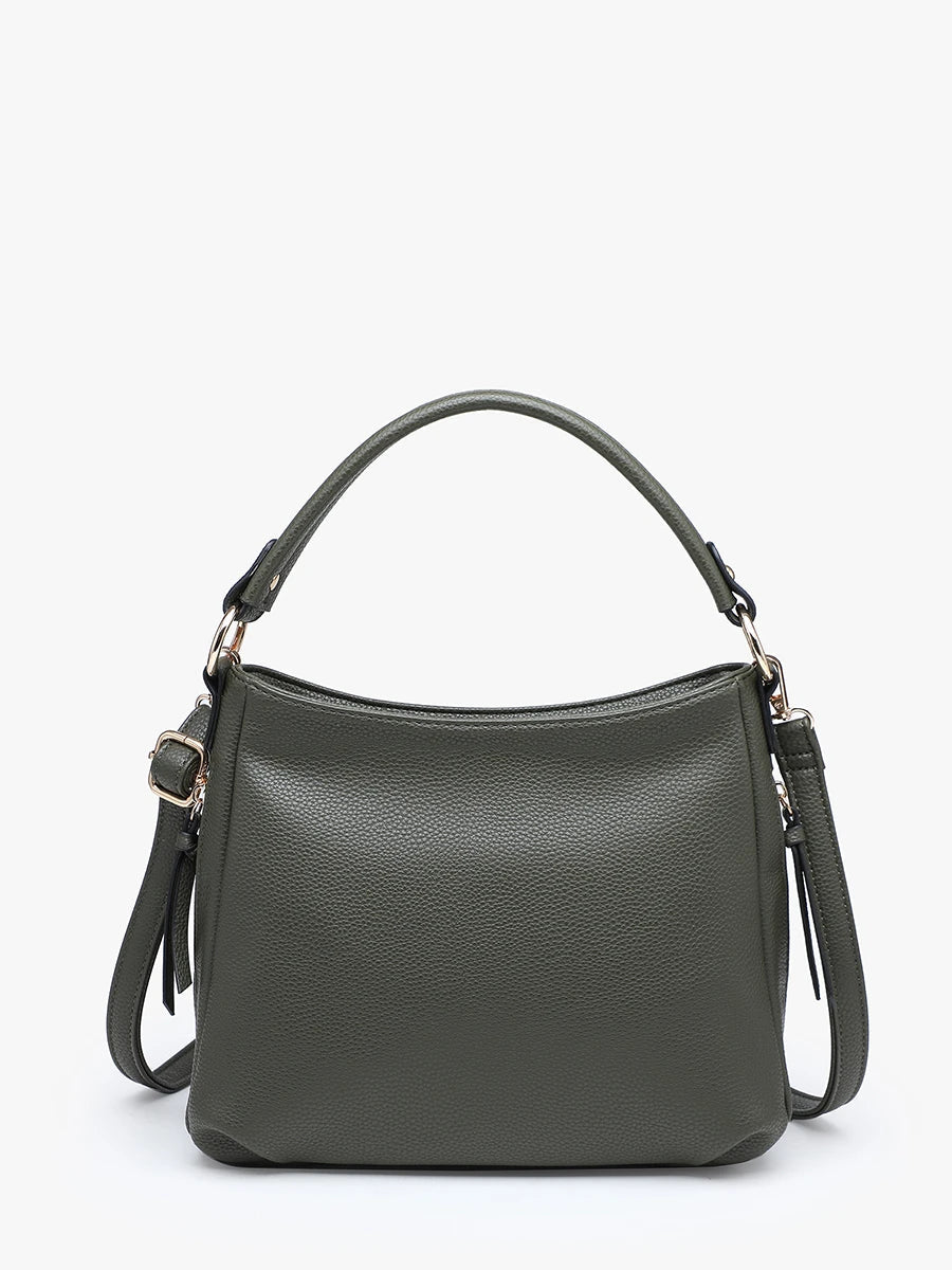 Amari Structured Satchel w/ Dual Side Pockets - Three:Twelve Boutique - JEN & CO
