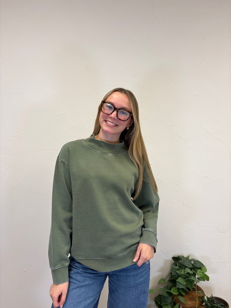 Ashford Mock neck Sweatshirt - Three:Twelve Boutique - Thread & Supply