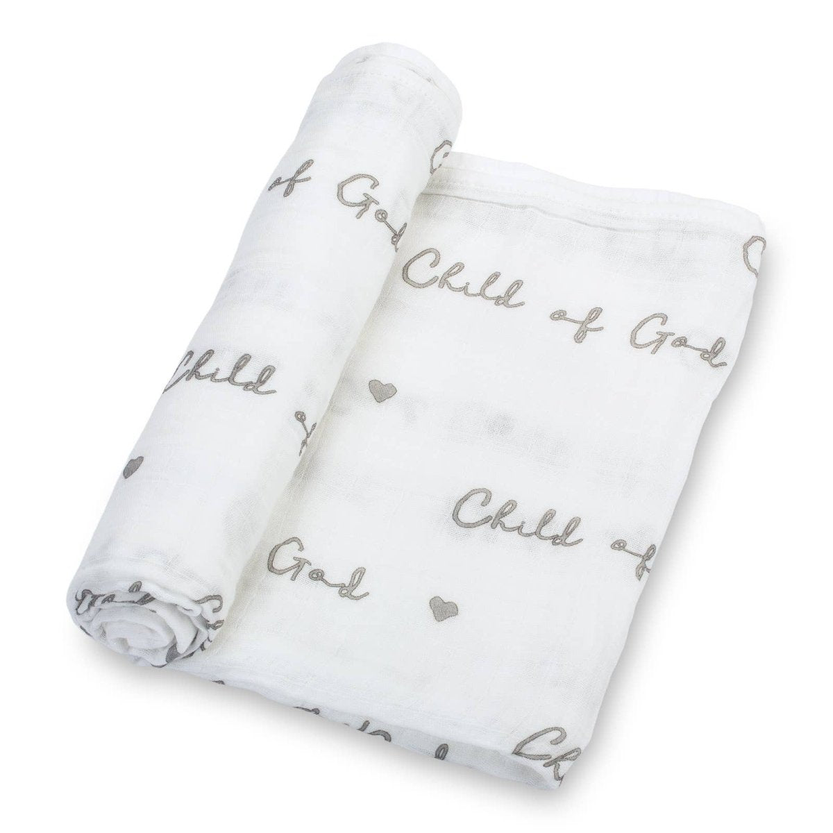 Baby Muslin Swaddle Blanket 47x47 Child of God - Three:Twelve Boutique - LollyBanks