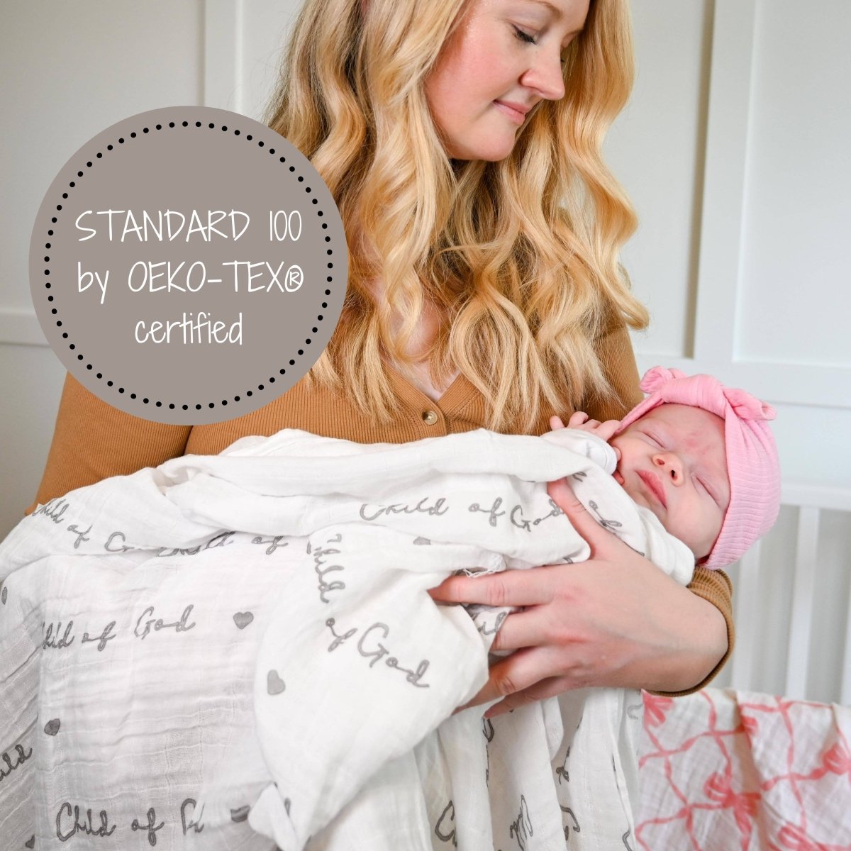 Baby Muslin Swaddle Blanket 47x47 Child of God - Three:Twelve Boutique - LollyBanks