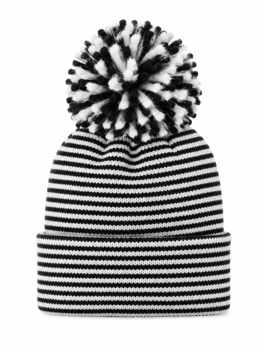 Baby's First Hat®, Black/White Stripe Pom - Three:Twelve Boutique - SpearmintLOVE