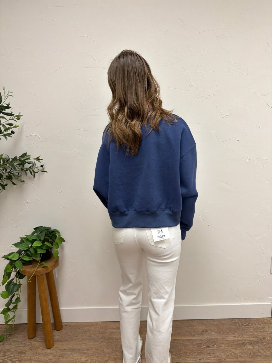 Ballpark Days Cropped Sweatshirt – Relaxed Fit Casual Graphic Pullover - Three:Twelve Boutique - Poppy + Pine