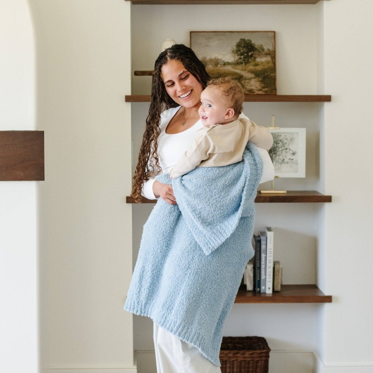 BAMBONI® RECEIVING BLANKETS: Sage - Three:Twelve Boutique - Saranoni