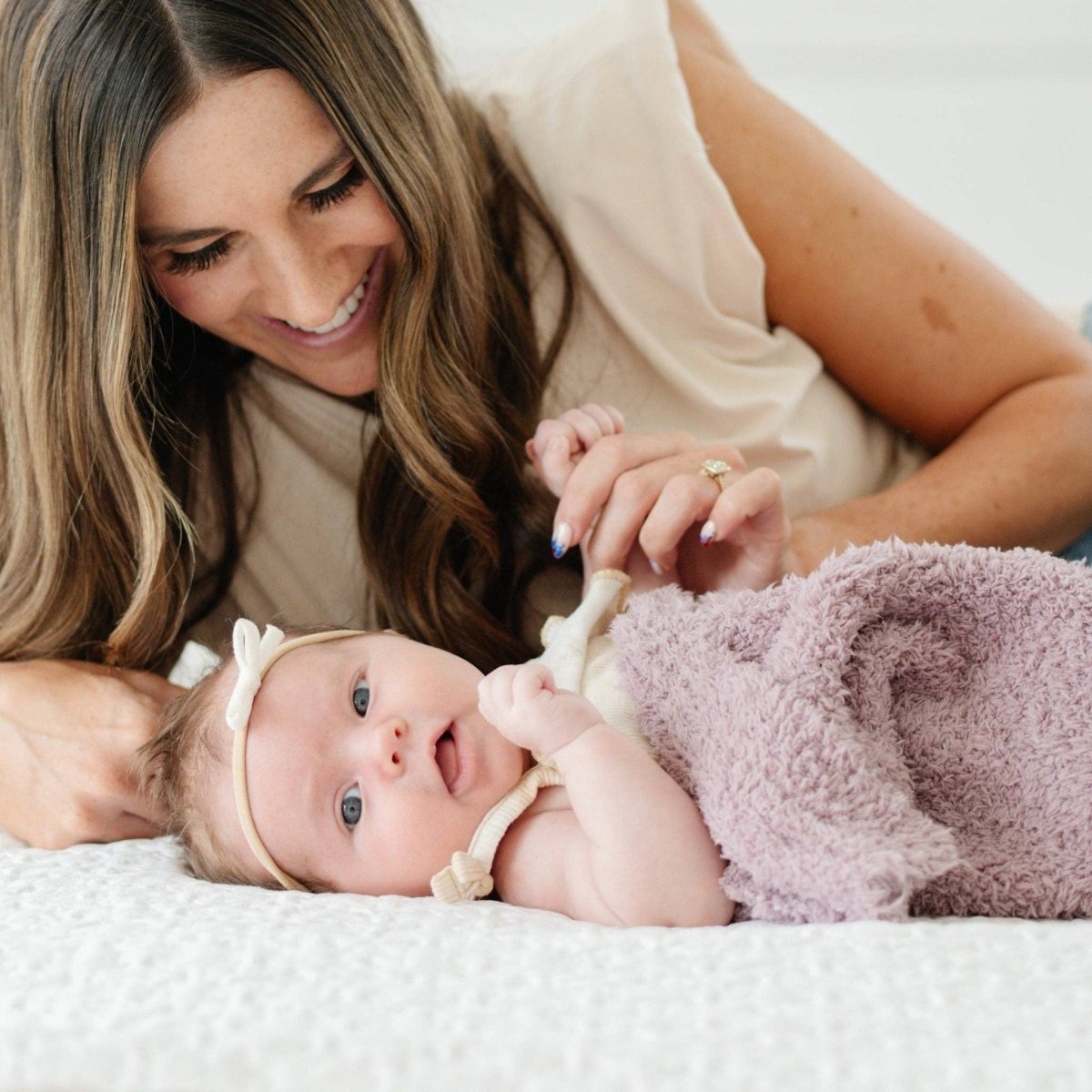 BAMBONI® RECEIVING BLANKETS: Woodrose - Three:Twelve Boutique - Saranoni