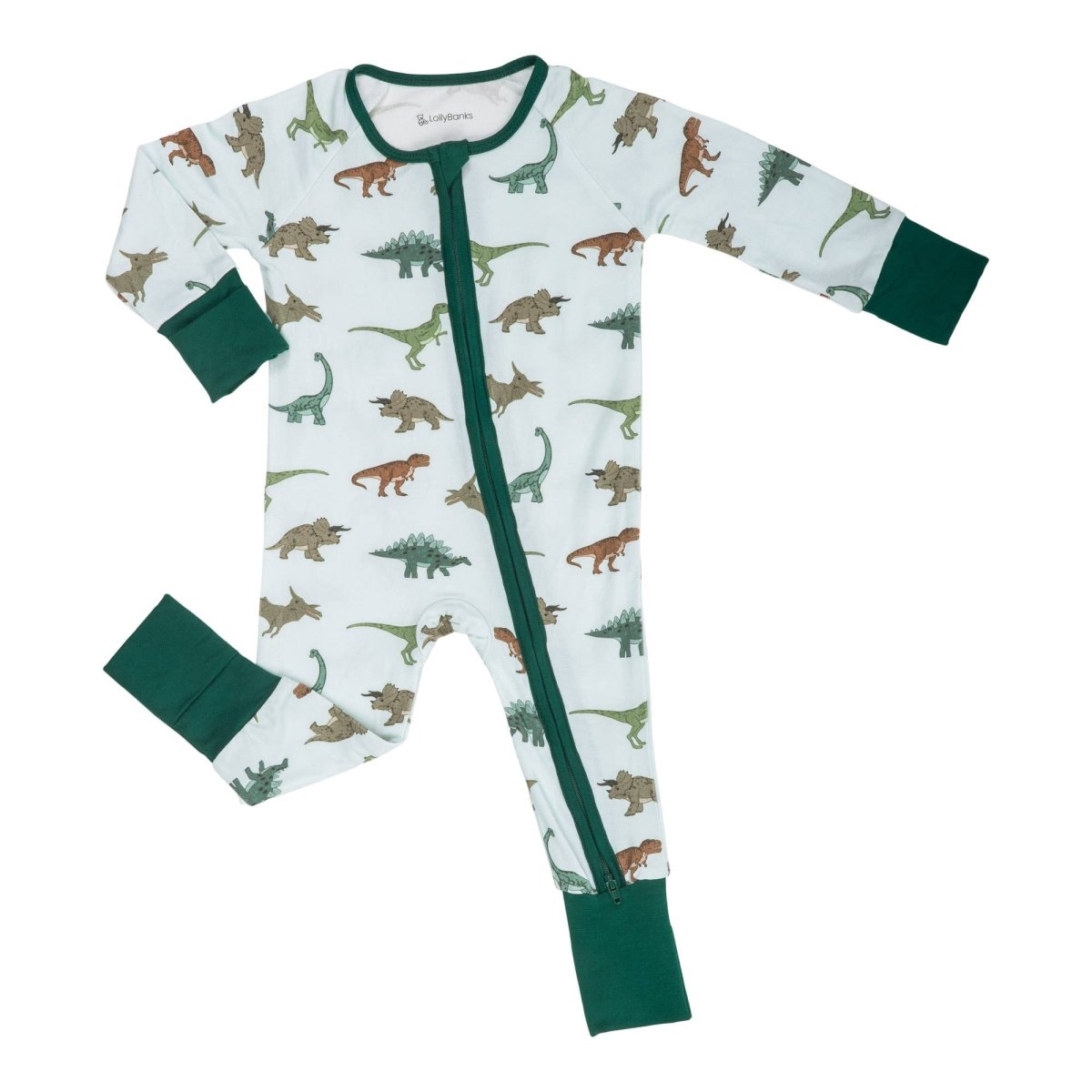 Bamboo Baby Convertible Zipper Pajama Dinosaur - Three:Twelve Boutique - LollyBanks