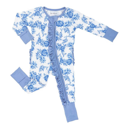 Bamboo Baby Convertible Zipper Pajama Peony For Your Thought - Three:Twelve Boutique - LollyBanks