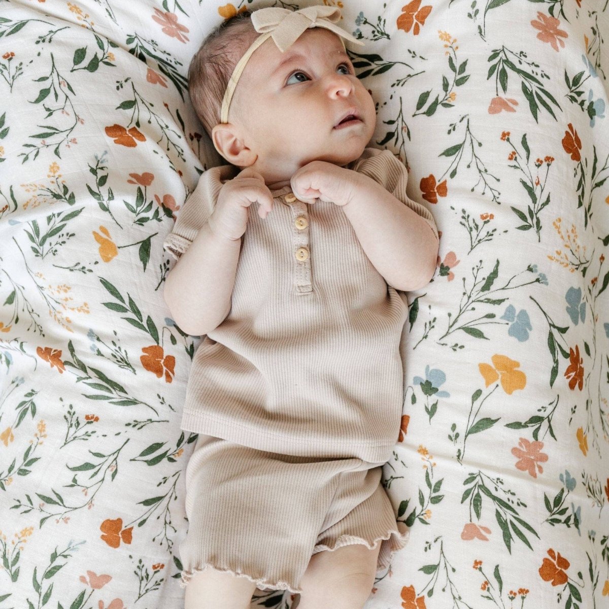 BAMBOO RAYON MUSLIN SWADDLES: Fleurs - Three:Twelve Boutique - Saranoni