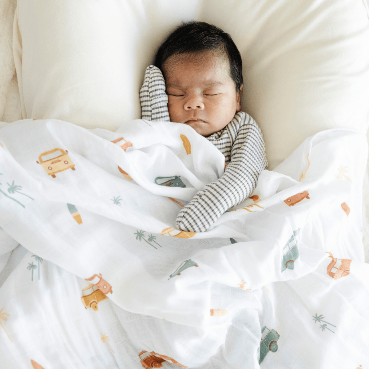 BAMBOO RAYON MUSLIN SWADDLES: Fleurs - Three:Twelve Boutique - Saranoni