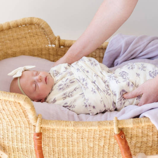 BAMBOO RAYON MUSLIN SWADDLES: Forget-Me-Not - Three:Twelve Boutique - Saranoni