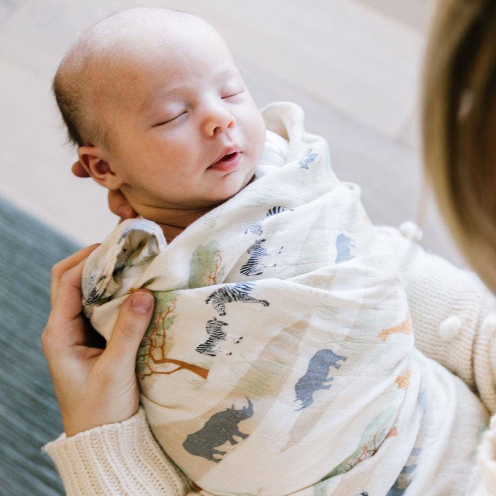 BAMBOO RAYON MUSLIN SWADDLES: Starry Night - Three:Twelve Boutique - Saranoni