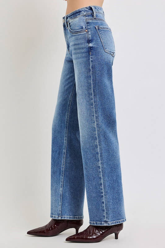 Belle Mid Rise Ankle Straight Risen Jeans - Three:Twelve Boutique - Risen Denim