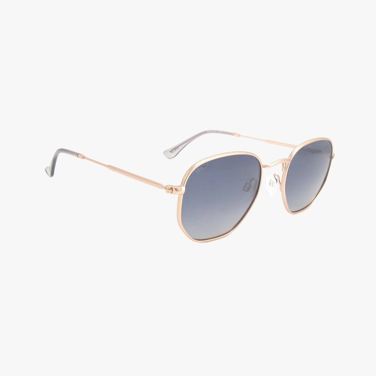 Billie Rose Gold Polarized Geometric Metal Sunglasses – UV400 Hex Frame - Three:Twelve Boutique - Kohv Eyewear