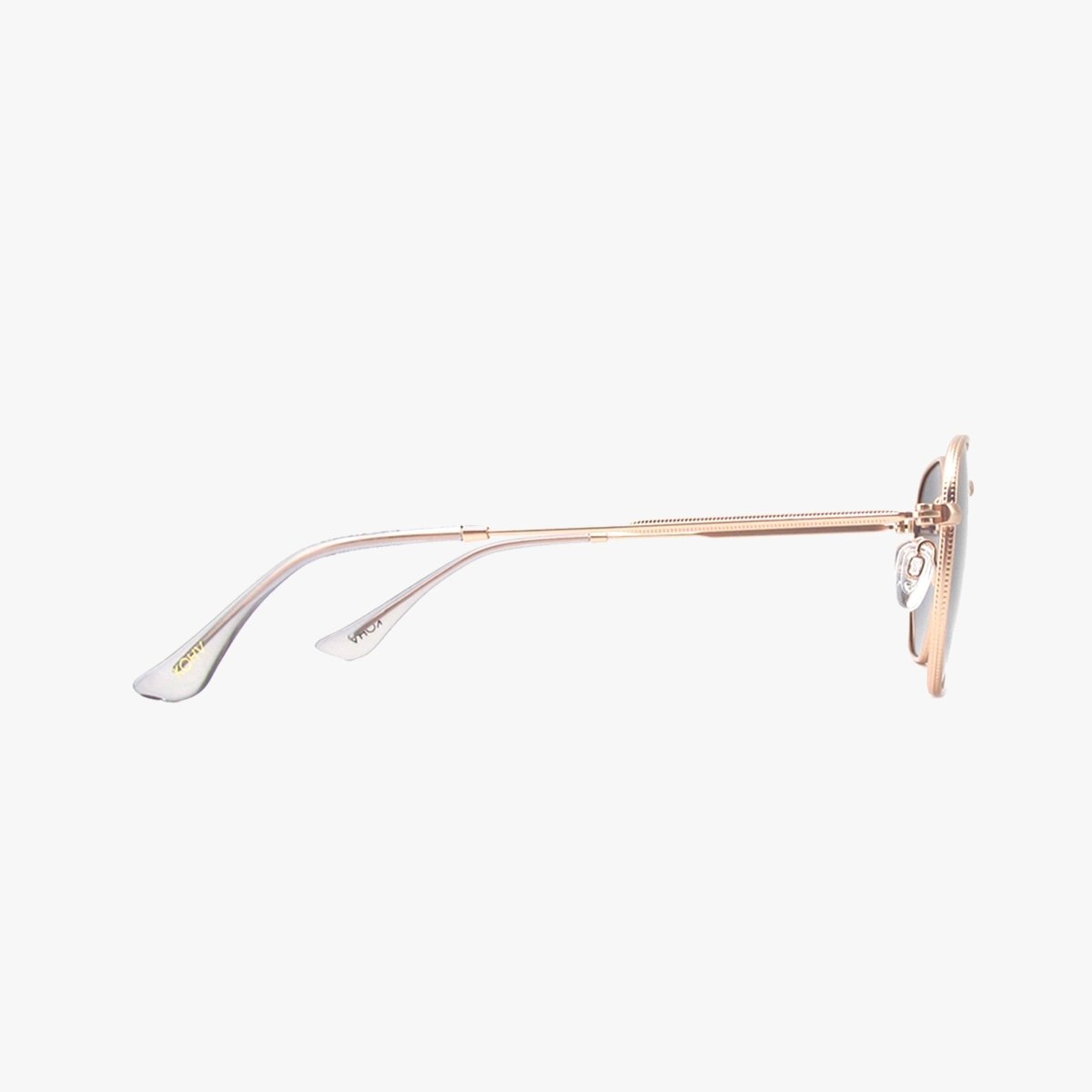Billie Rose Gold Polarized Geometric Metal Sunglasses – UV400 Hex Frame - Three:Twelve Boutique - Kohv Eyewear