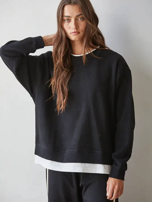 Always On Crew Twofer Pullover