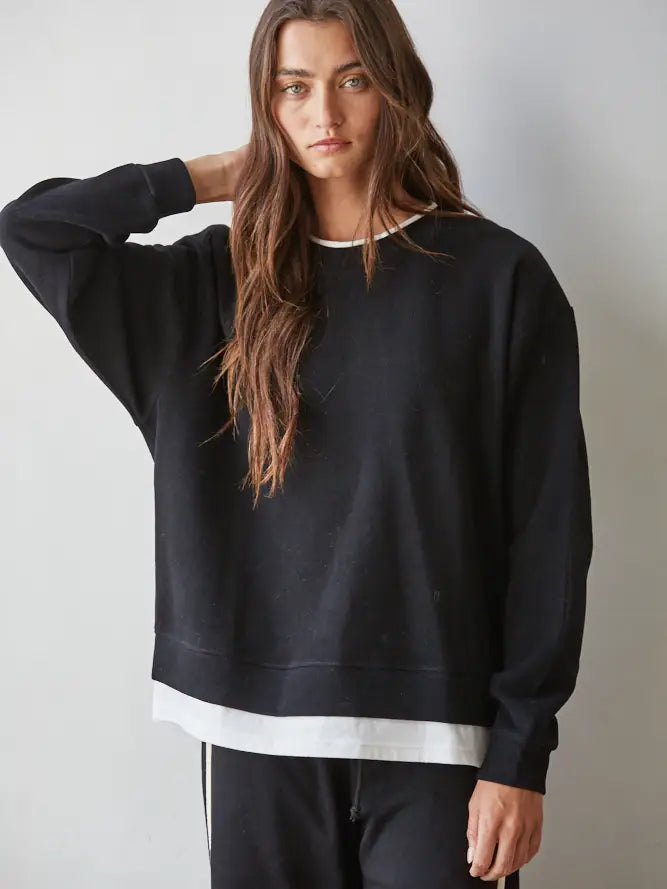 Always On Crew Twofer Pullover