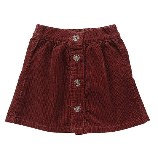 Burgundy Corduroy Skirt - Three:Twelve Boutique - Mebie Baby