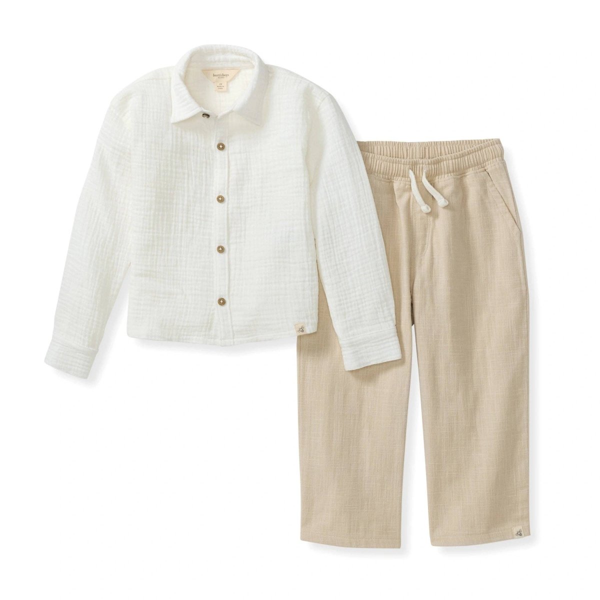 Button Down Boy Shirt & Pants Set: - Three:Twelve Boutique - Burt's Bees Baby