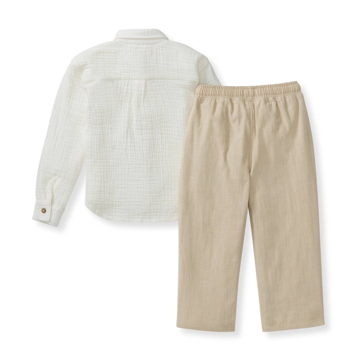 Button Down Boy Shirt & Pants Set: - Three:Twelve Boutique - Burt's Bees Baby