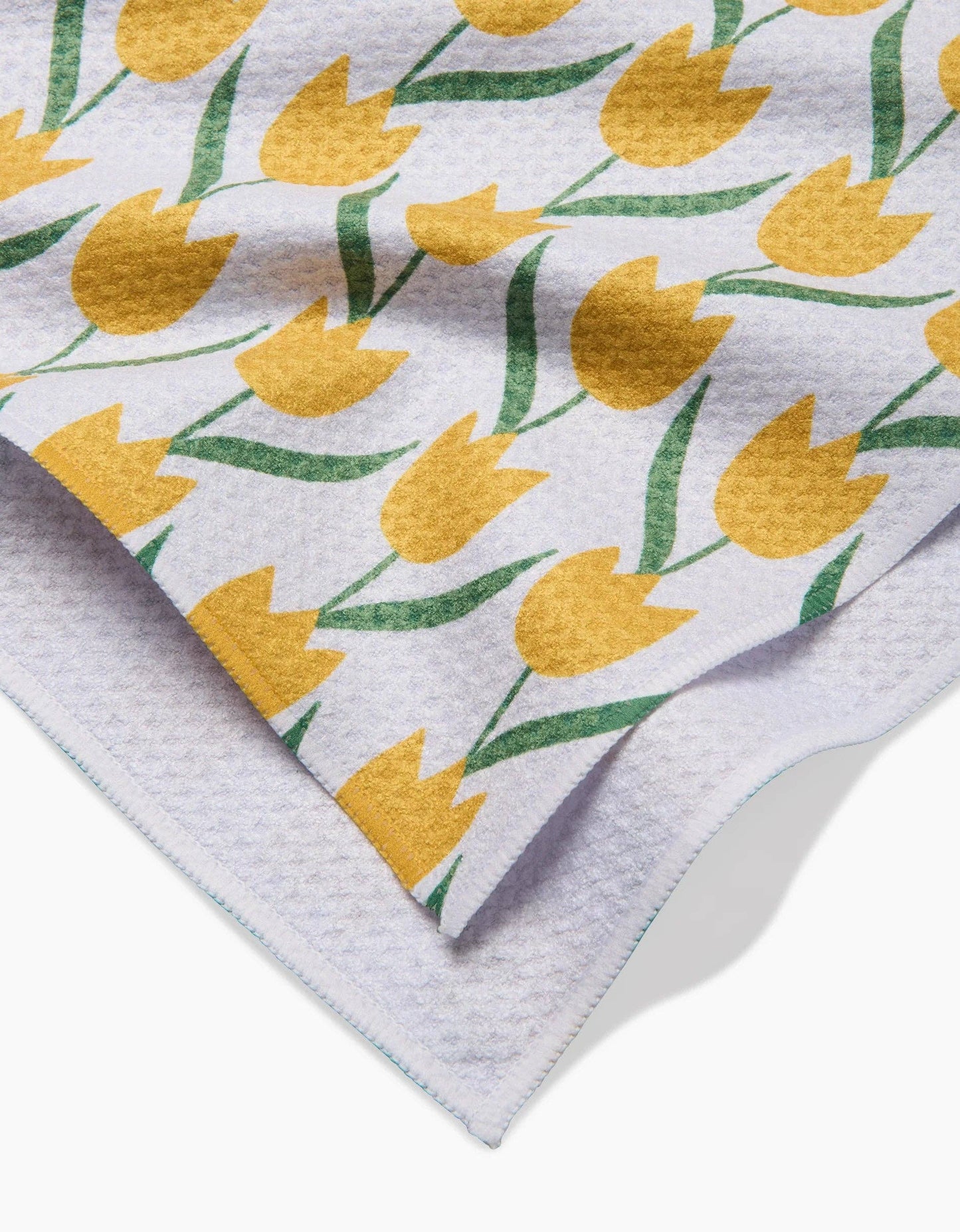 Geometry Tulip Flowers Tea Towel