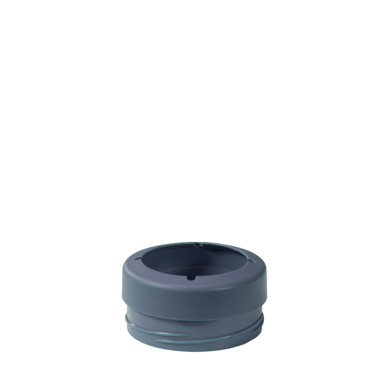 Cap image of Cascade HydroJug 16 oz can cooler showing stainless steel finish — Three:Twelve Boutique