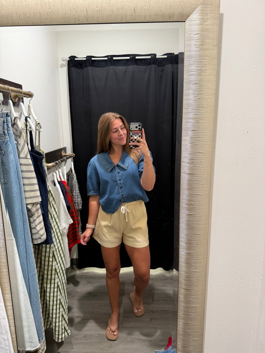 Casual Striped Drawstring Shorts - Three:Twelve Boutique - buttermelon