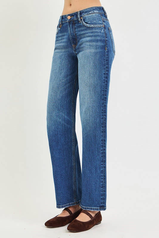 Cecilia High Rise Straight Risen Jean - Three:Twelve Boutique - Risen Denim