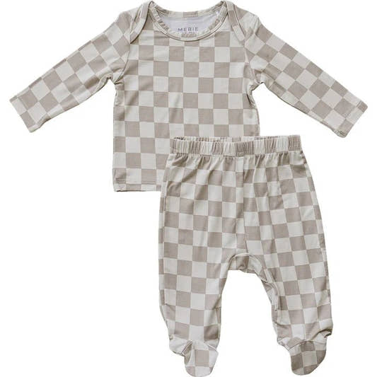 Checkered Bamboo Layette Set - Three:Twelve Boutique - Mebie Baby