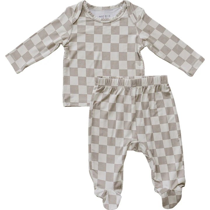 Checkered Bamboo Layette Set - Three:Twelve Boutique - Mebie Baby