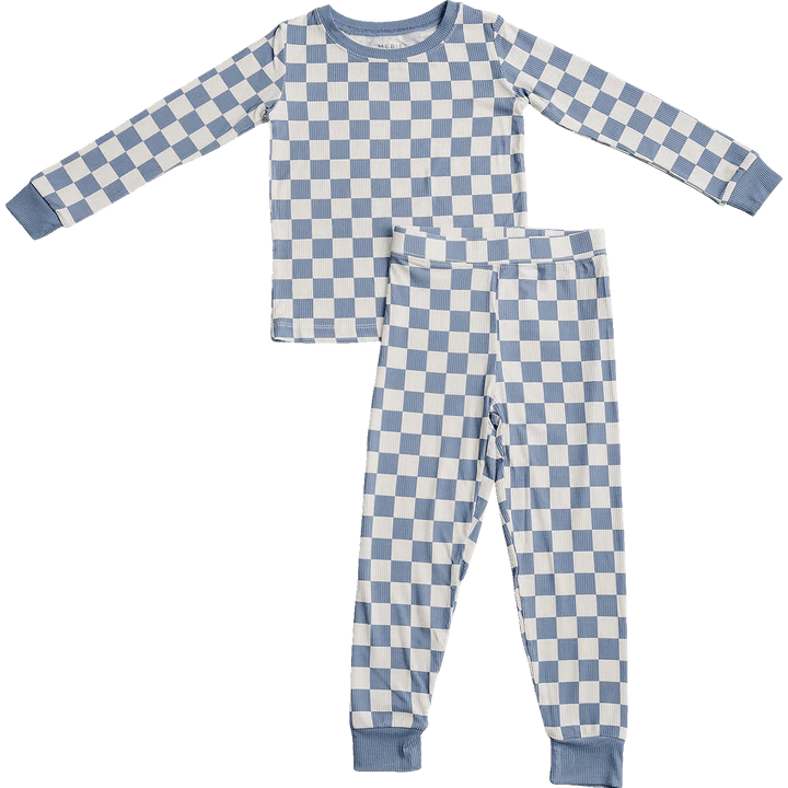 Checkered Bamboo Ribbed Cozy Set - Three:Twelve Boutique - Mebie Baby