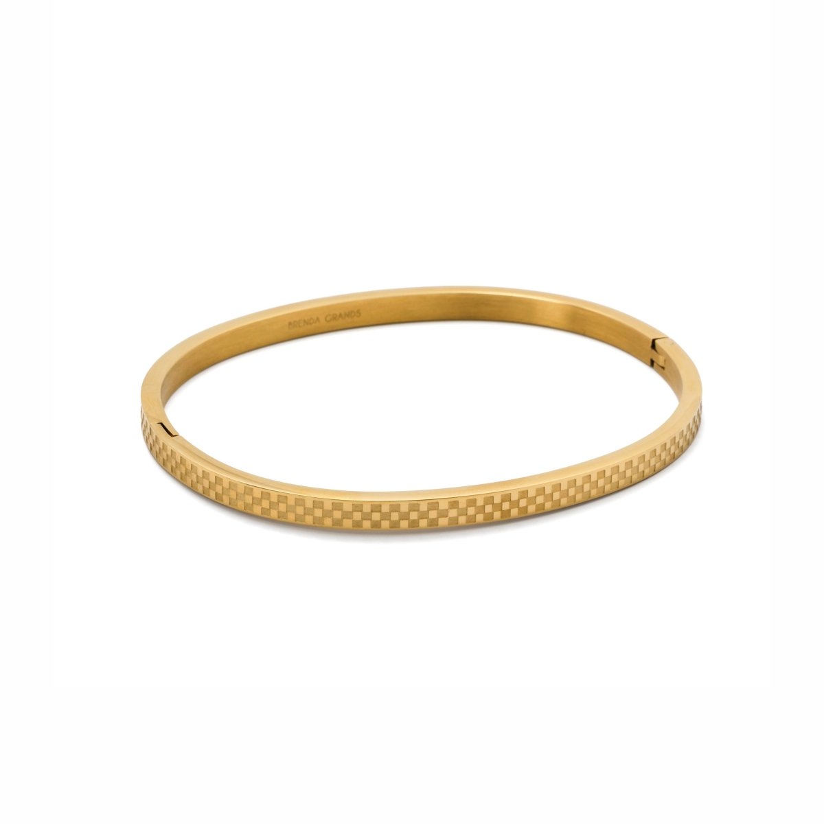 Chess Waterproof Gold Bangle Bracelet - Three:Twelve Boutique - Brenda Grands Waterproof Jewelry