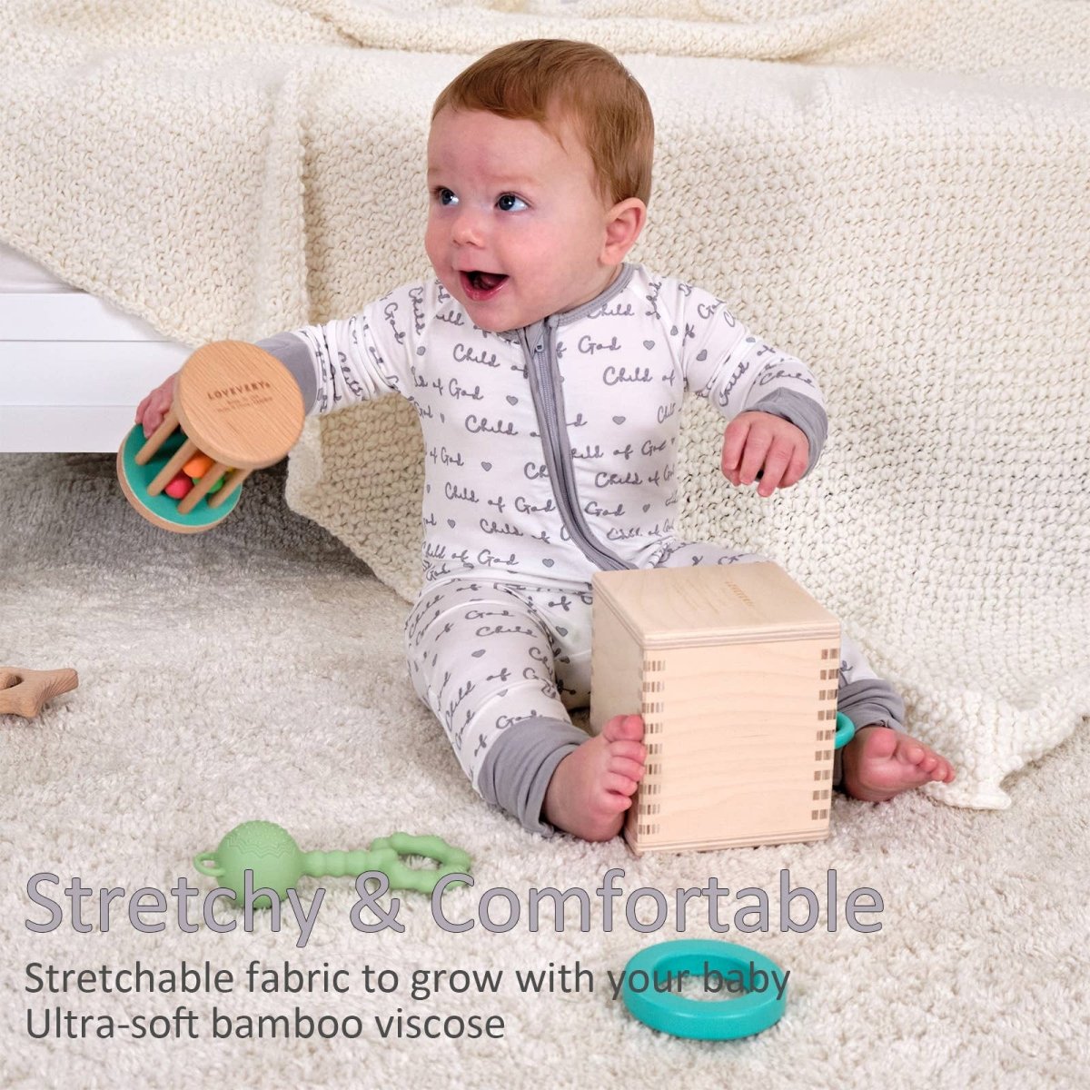 Child of God Bamboo Convertible Zipper Pajama - Three:Twelve Boutique - LollyBanks