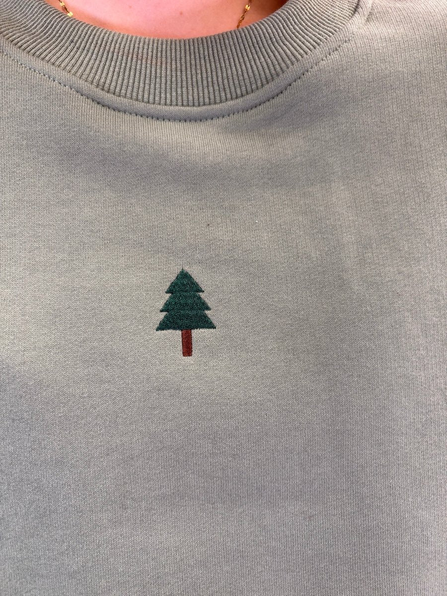 "Christmas Tree" Embroidered Sweatshirt - Three:Twelve Boutique - Le Lis