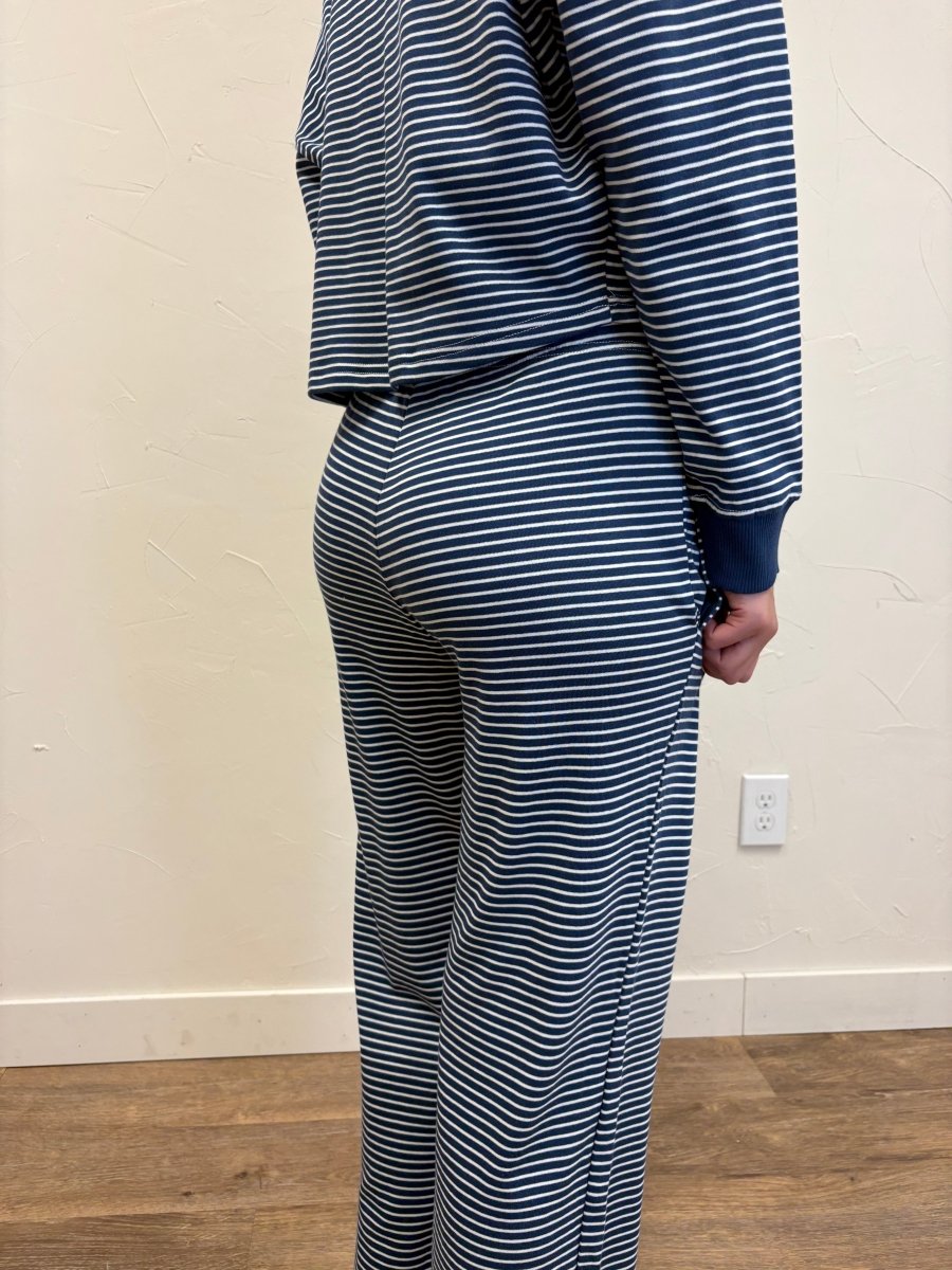 Coastal Striped Crop Top & Pant Set - Three:Twelve Boutique - Mono B