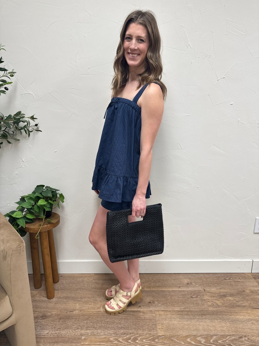 Side view of cami top and shorts set showing relaxed silhouette — Three:Twelve Boutique
