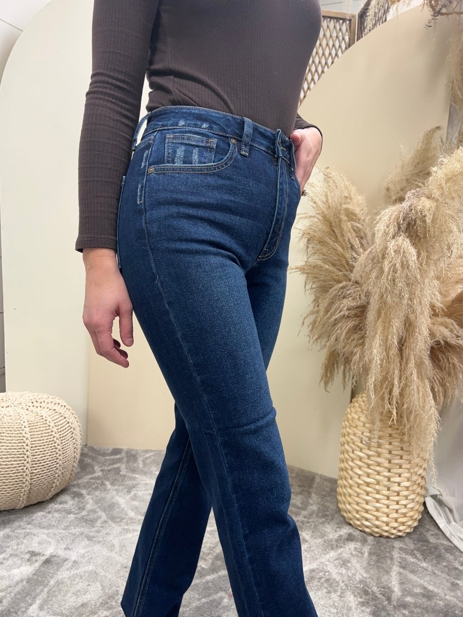 Cut - Off Cropped Straight Leg - Three:Twelve Boutique - Just Black Denim