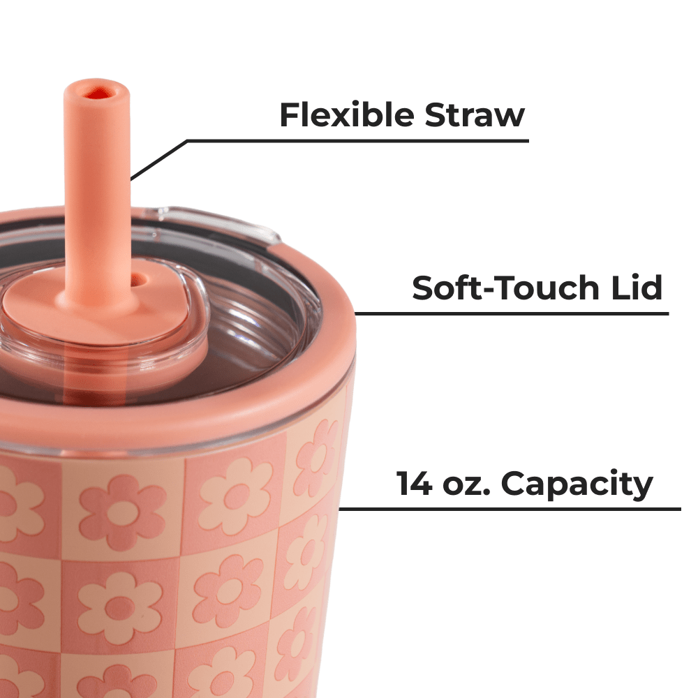 Daisy Checkers HydroJug 14 oz Everyday Tumbler - Three:Twelve Boutique - HydroJug