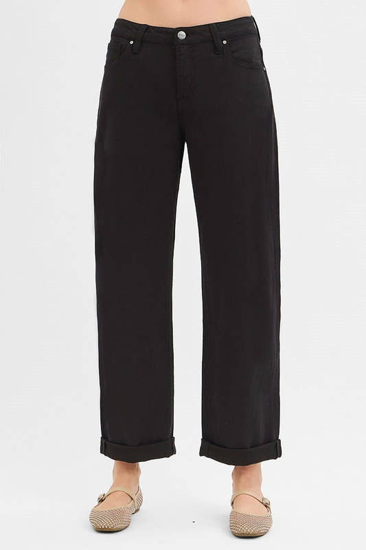 Daphne Mid Rise Barrel Relaxed Risen Jeans - Three:Twelve Boutique - Risen Denim